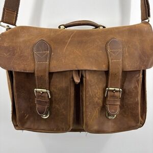 Genuine‎ Leather Messenger Bag Shoulder Bag Vintage Satchel Timeless Vintage